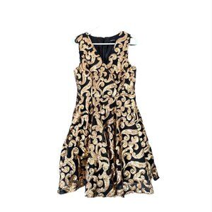 Need a holiday dress? Ark & Co: Gold and Black Sleeveless Dress